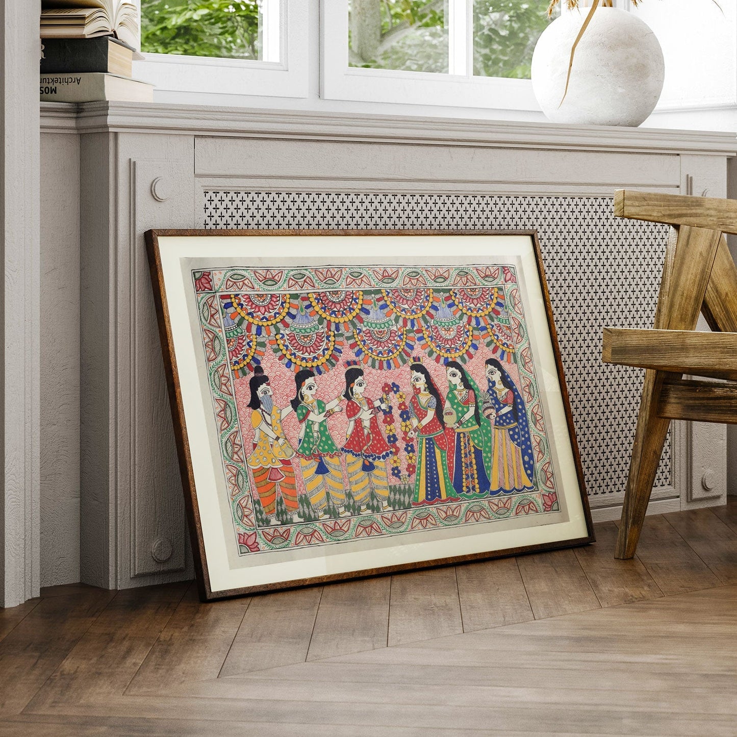 Lord Jaimala Madhubani Painting, Madhubani Art, Madhubani Painting