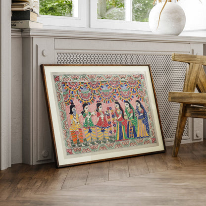 Lord Jaimala Madhubani Painting, Madhubani Art, Madhubani Painting