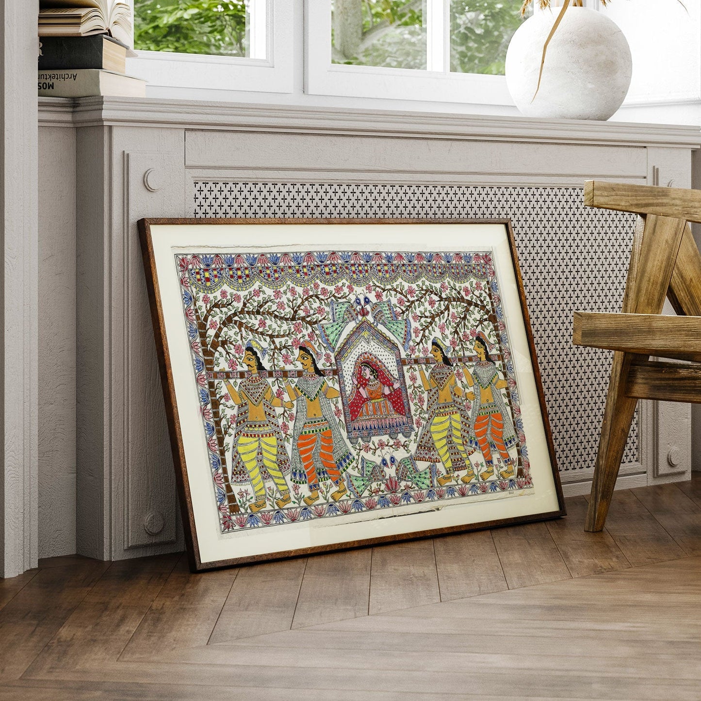 Palanquin pledge-The Bride's journey Madhubani Painting