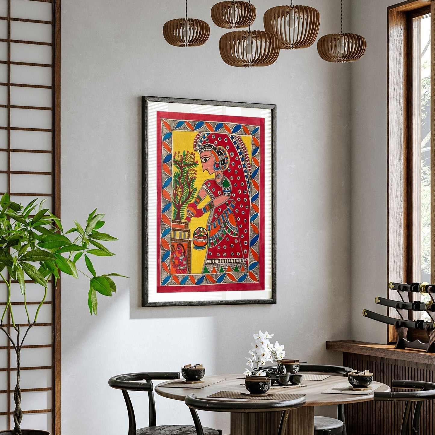 Tulsi pujan, Madhubani Art, Madhubani Painting