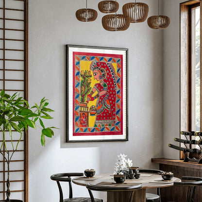 Tulsi pujan, Madhubani Art, Madhubani Painting