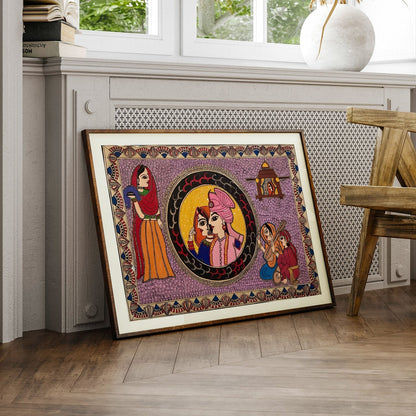 Raja Rani Madhubani Art, Madhubani Art, Madhubani Painting