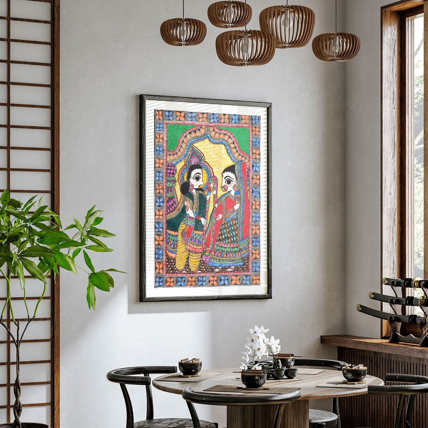 Sitaram jaimala Madhubani Painting, Madhubani Art, Madhubani Painting