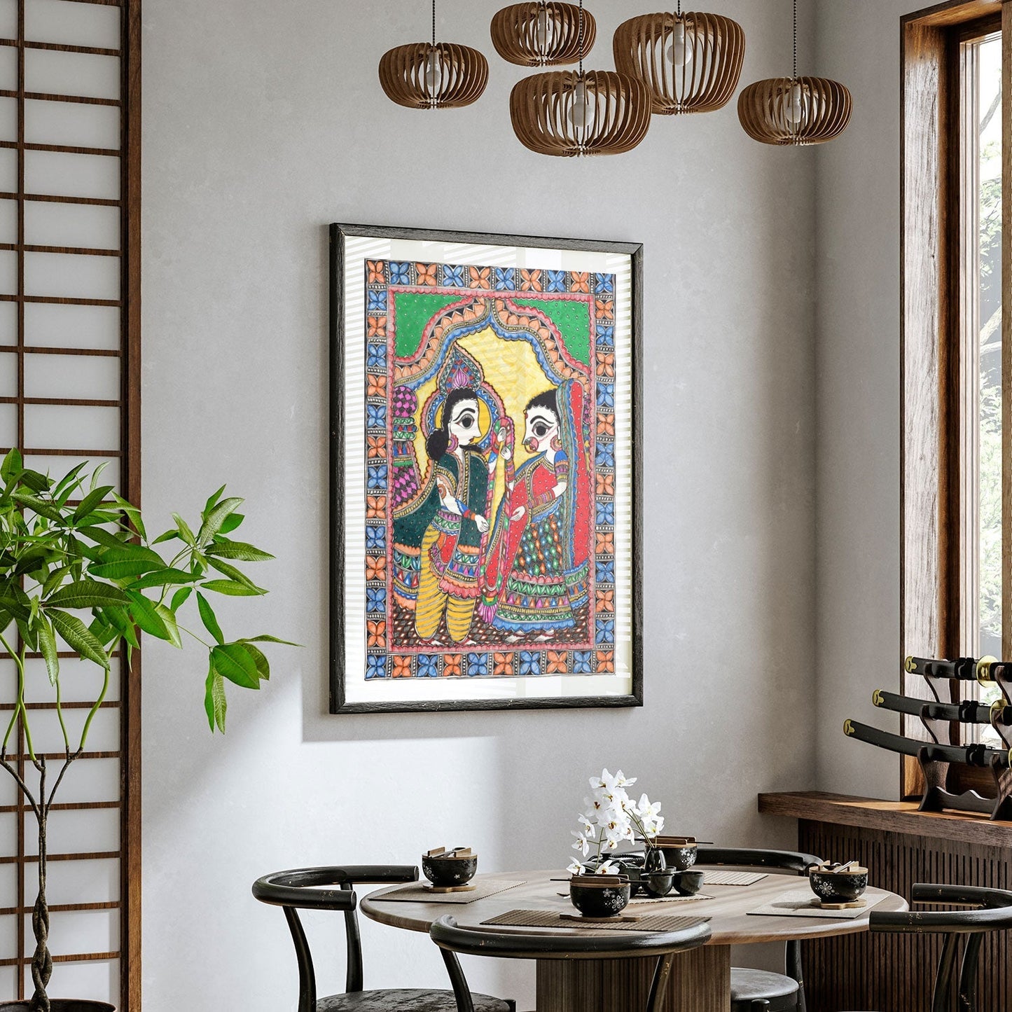 Sitaram jaimala Madhubani Painting, Madhubani Art, Madhubani Painting