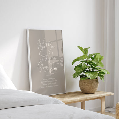 Stays Here No2, Motivational Poster