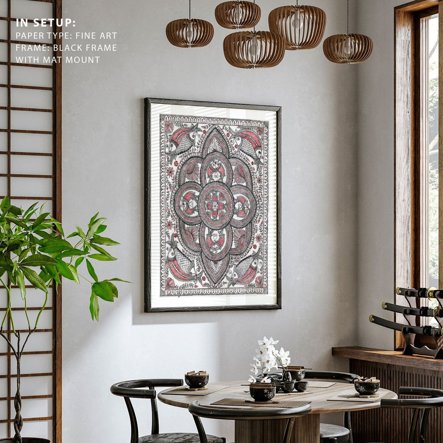 Pious like Fish Madhubani Painting