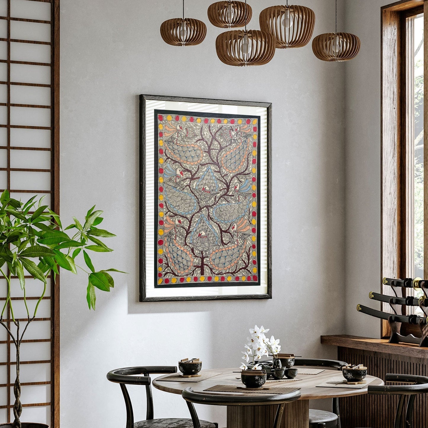 Morr ka Rass(Peacock Art), Madhubani Art, Madhubani Painting