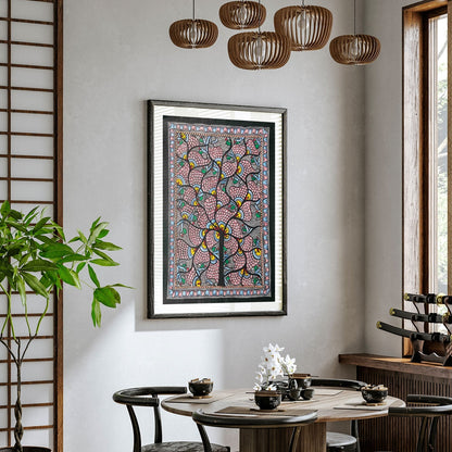 Fish and Tree rass, Madhubani Art, Madhubani Painting