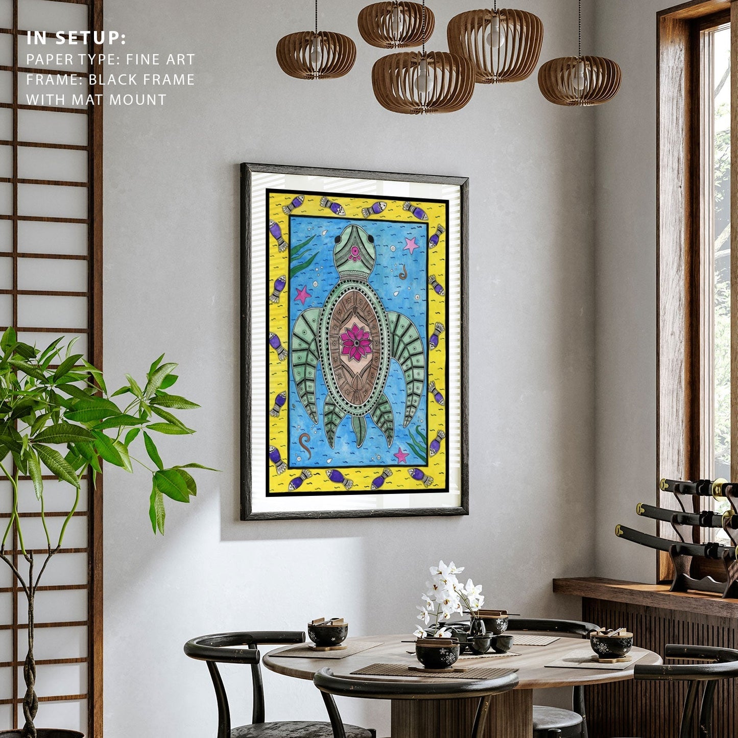 Turtle Madhubani Painting