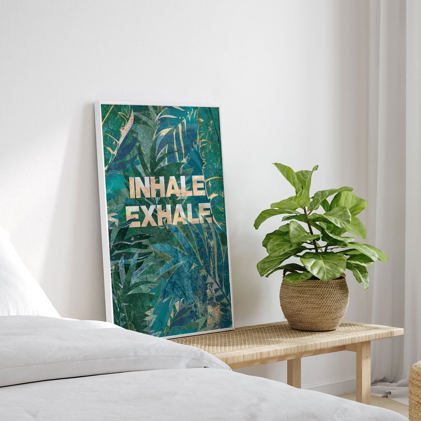 Yoga Jungle Typography, Motivational Poster