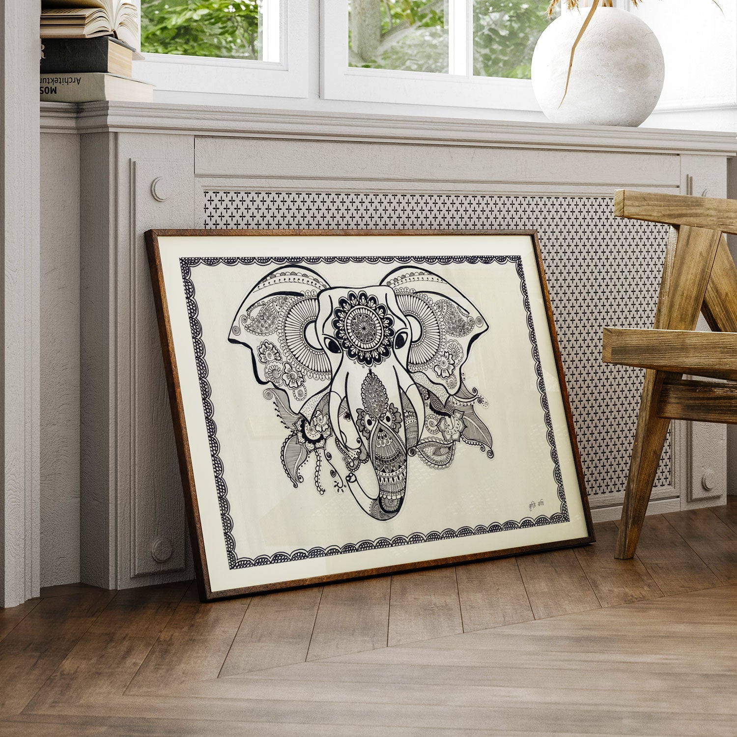 Elephant Madhubani Painting