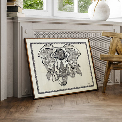 Elephant Madhubani Painting