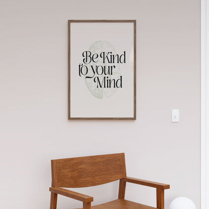 Be Kind To Your Mind No2, Motivational Poster