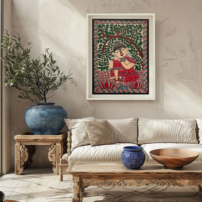 Lord Buddha, Madhubani Art, Madhubani Painting