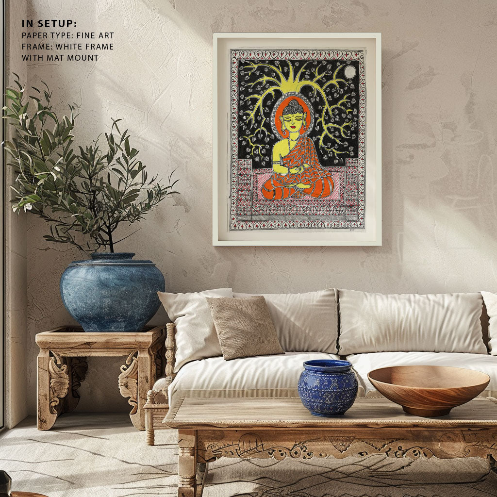 Buddha Madhubani Painting