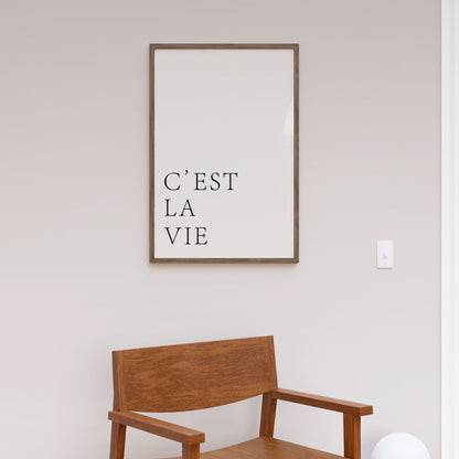 C'est La Vie, Motivational Poster