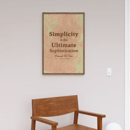 Da Vinci Quote Simplicity, Motivational Poster
