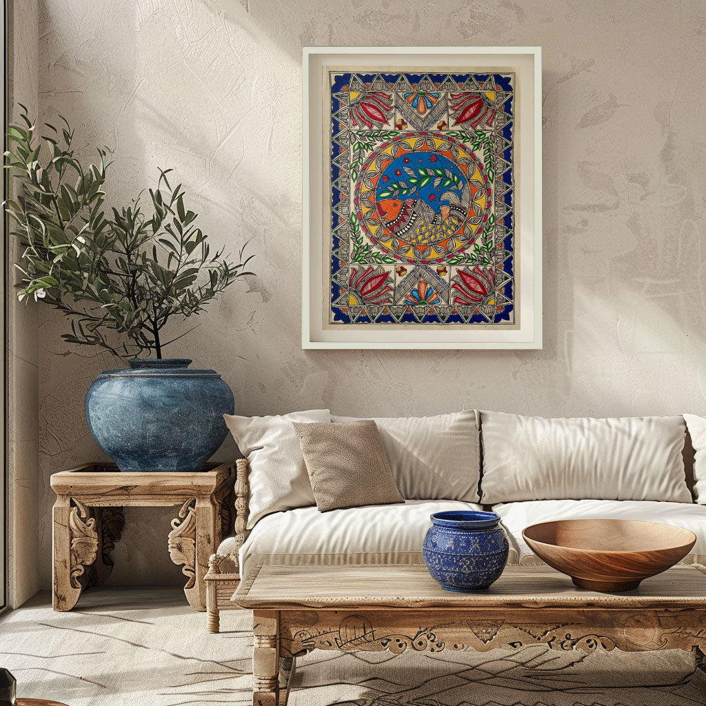 Fish rass, Madhubani Art, Madhubani Painting