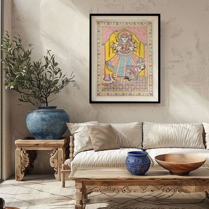 Maa Durga Madhubani , Madhubani Art, Madhubani Painting