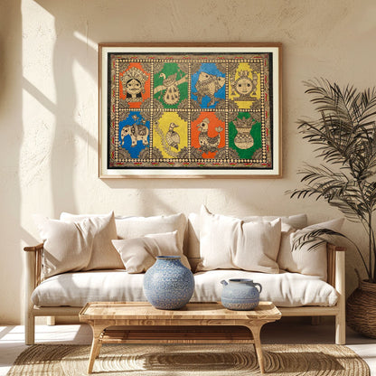 Mix of Madhubani, Madhubani Art, Madhubani Painting