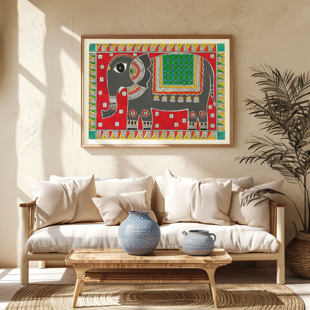 Madhubani Elephant, Madhubani Art, Madhubani Painting