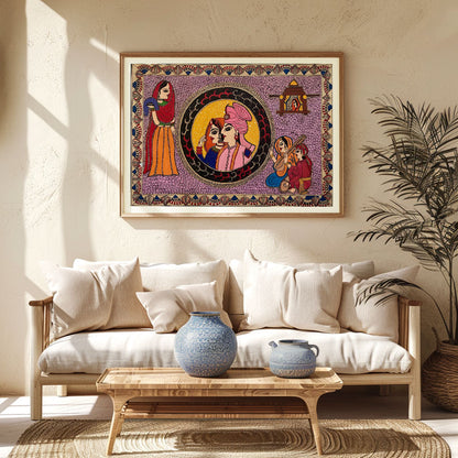 Raja Rani Madhubani Art, Madhubani Art, Madhubani Painting