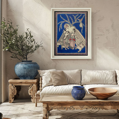 Radha Krishna, Madhubani Art, Madhubani Painting