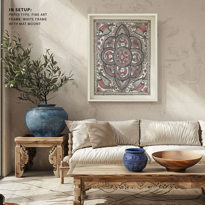 Pious like Fish Madhubani Painting