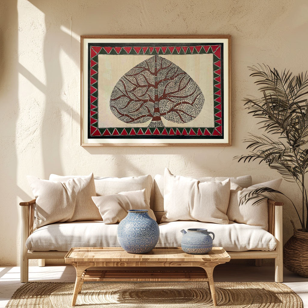 Banyan tree, Madhubani Art, Madhubani Painting