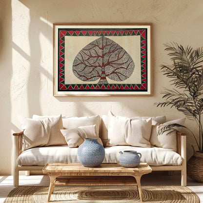 Banyan tree, Madhubani Art, Madhubani Painting