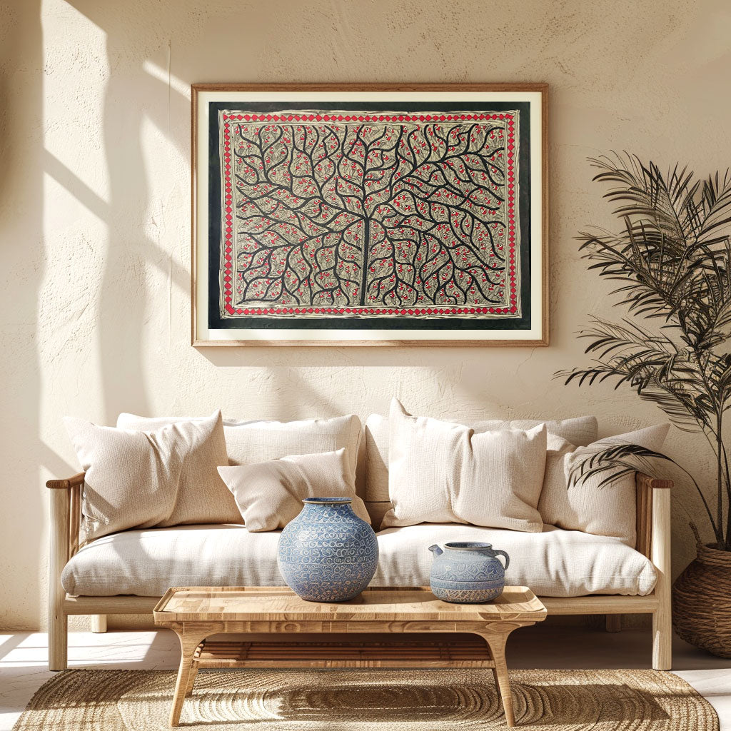 Life of Tree, Madhubani Art, Madhubani Painting