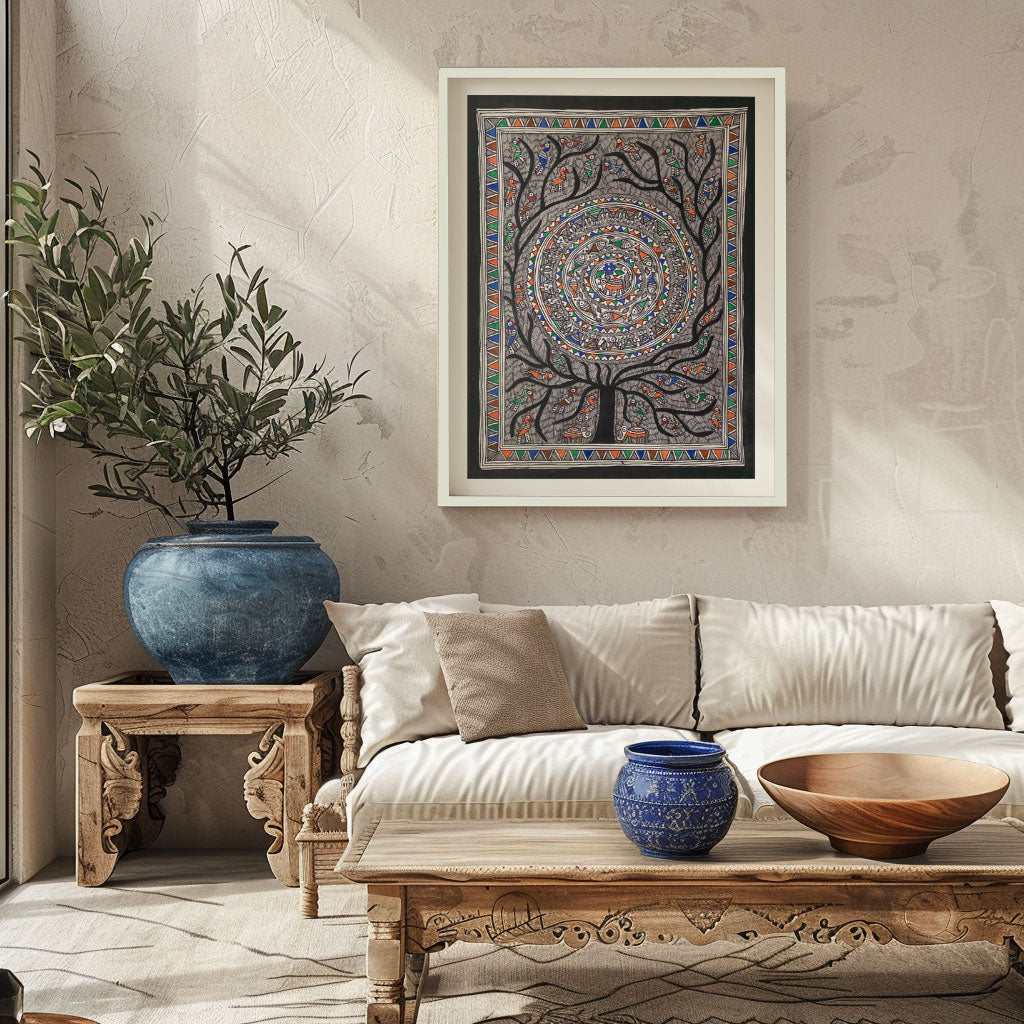 Life of Tree, Madhubani Art, Madhubani Painting