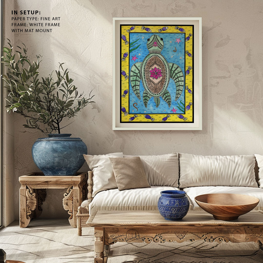 Turtle Madhubani Painting