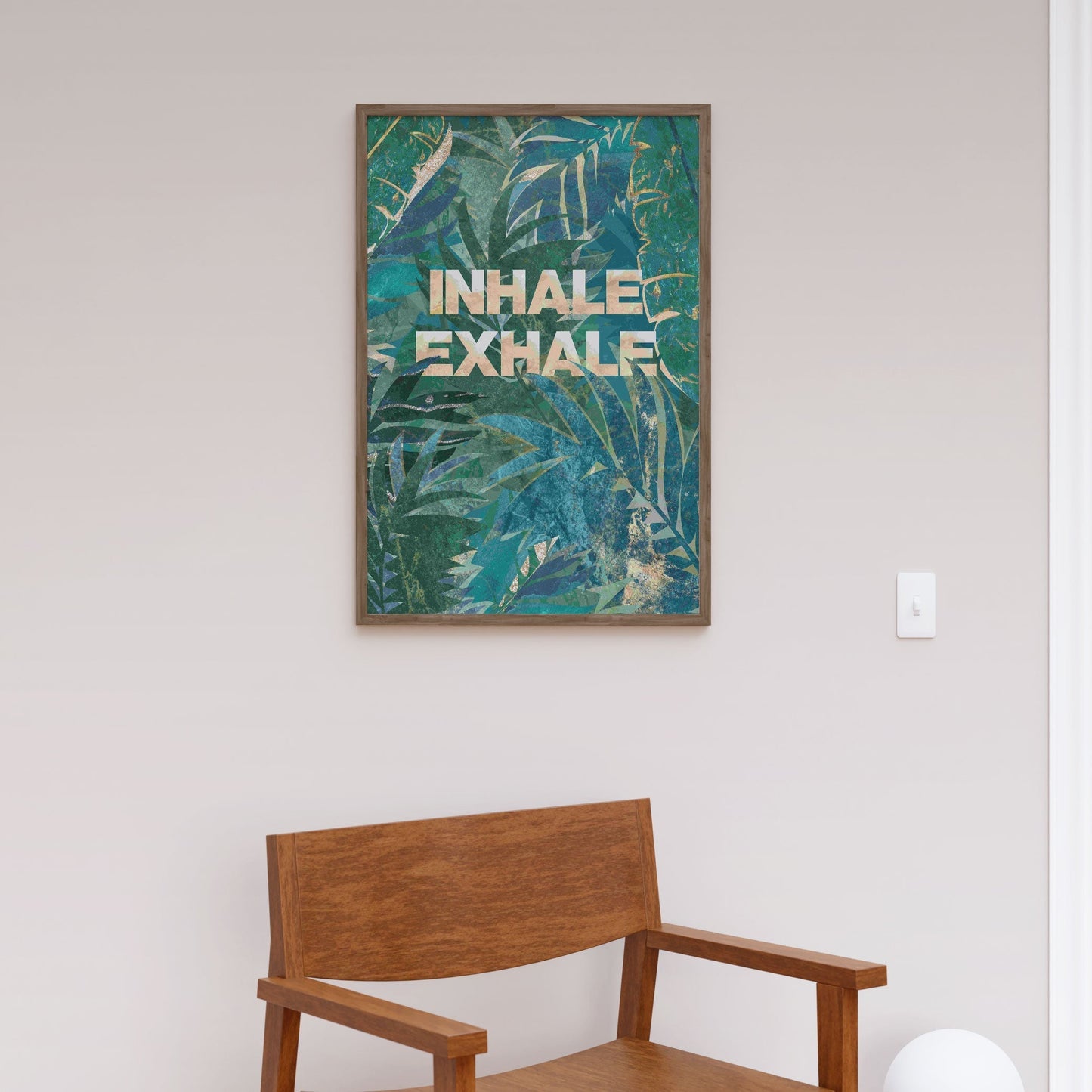 Yoga Jungle Typography, Motivational Poster