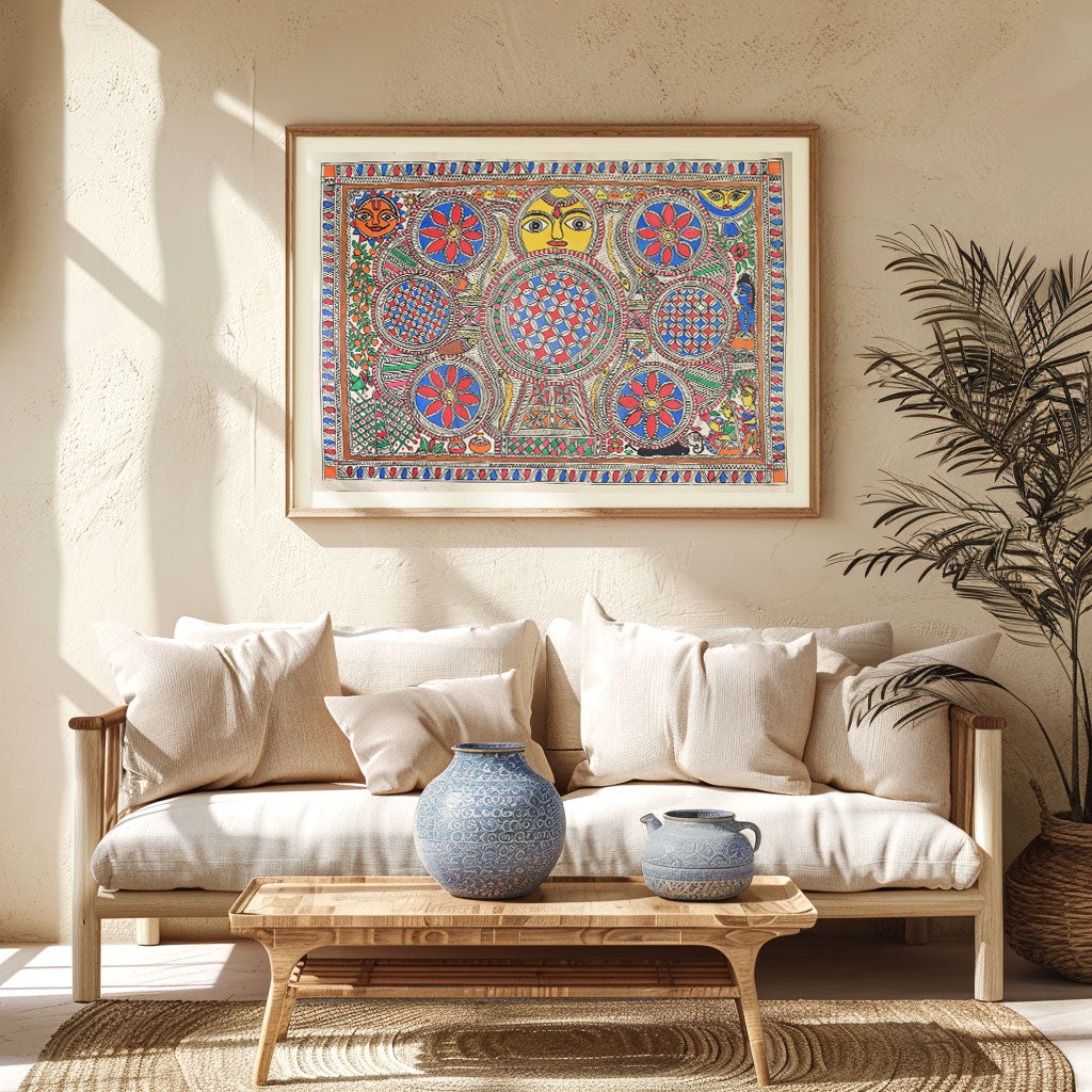 Kohver pattern in Mithila painting, Madhubani Art, Madhubani Painting