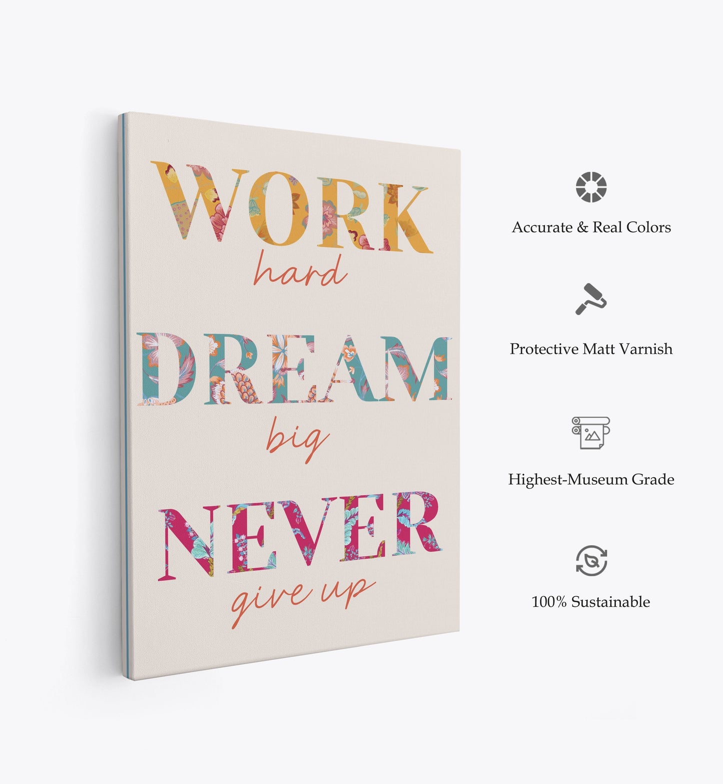 Acanimeeko Design Work Hard, Motivational Poster