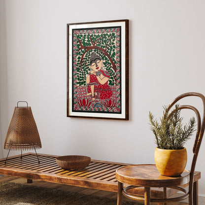 Lord Buddha, Madhubani Art, Madhubani Painting