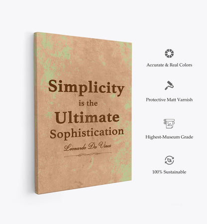 Da Vinci Quote Simplicity, Motivational Poster