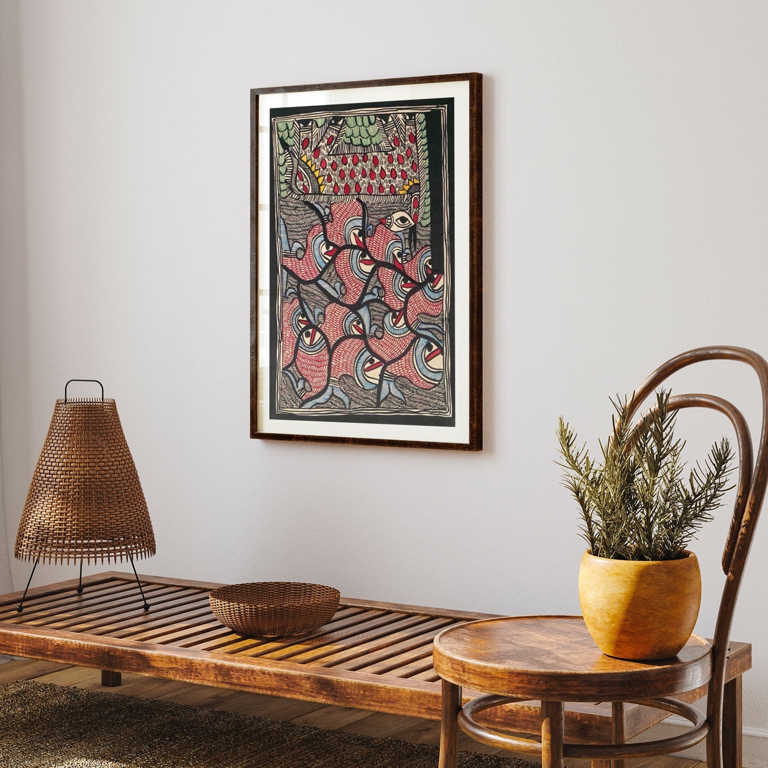 Fish rass , Madhubani Art, Madhubani Painting