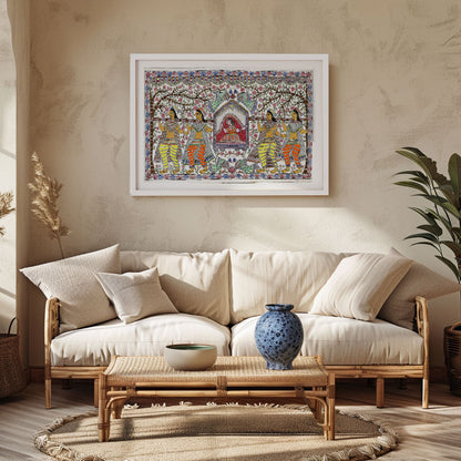 Palanquin pledge-The Bride's journey Madhubani Painting