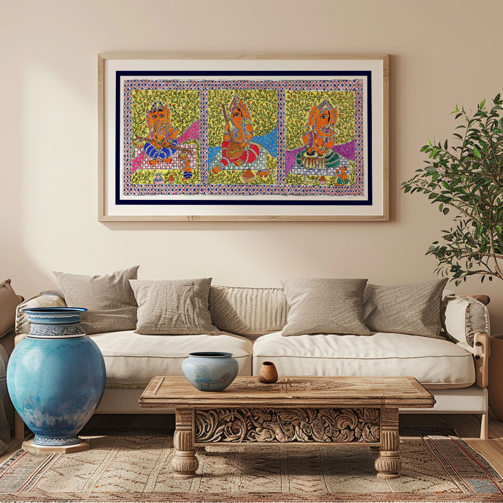 Lord Ganesh Madhubani Art