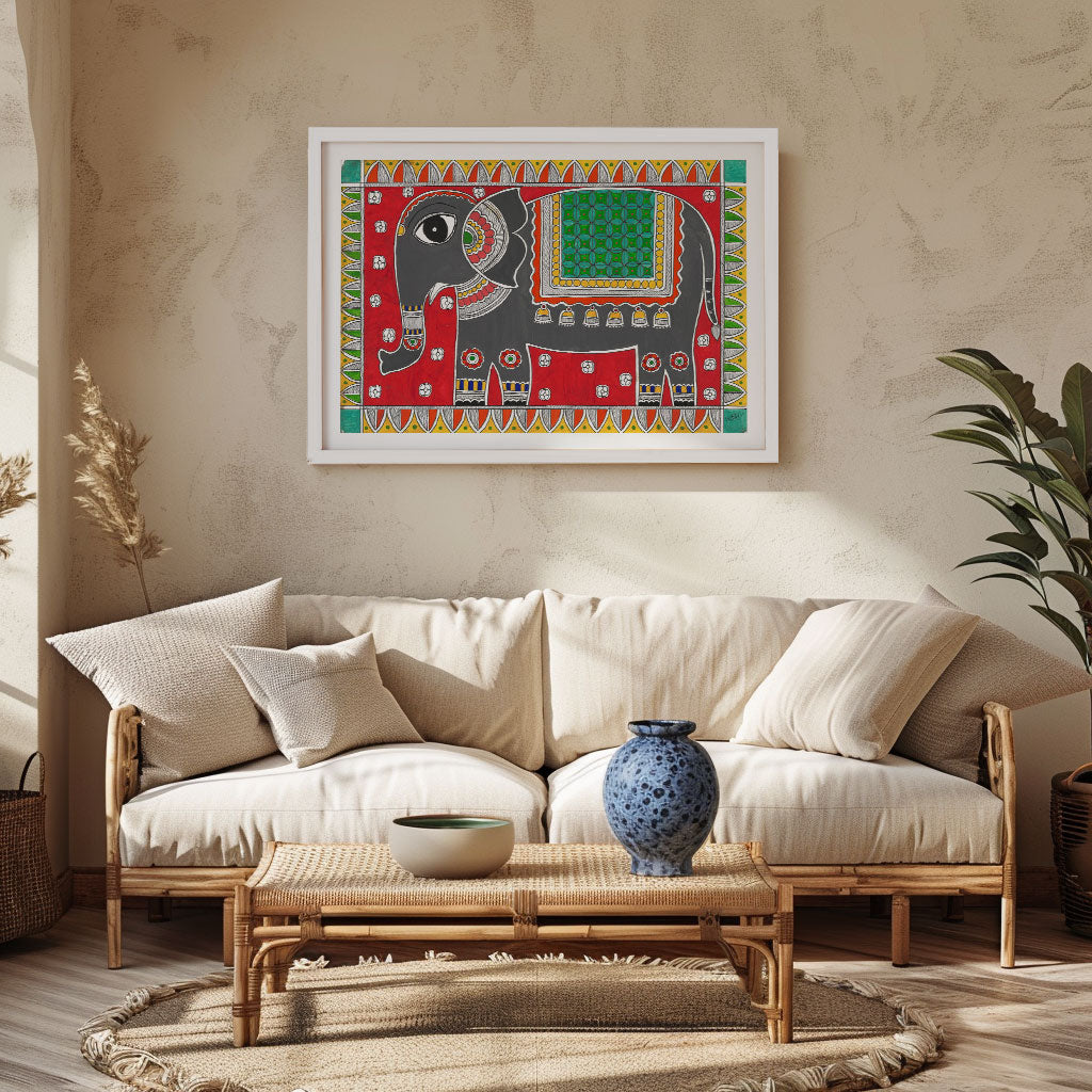 Madhubani Elephant, Madhubani Art, Madhubani Painting