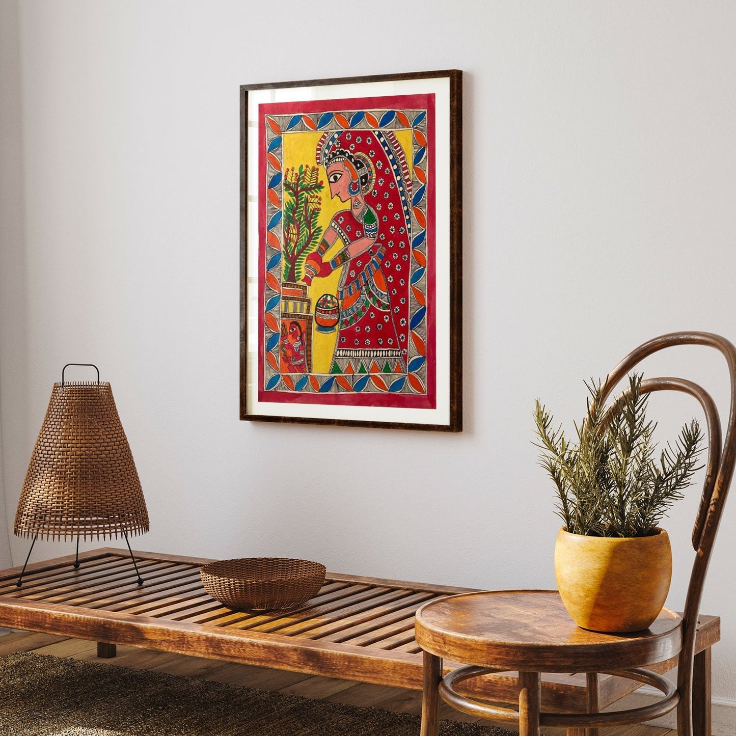 Tulsi pujan, Madhubani Art, Madhubani Painting