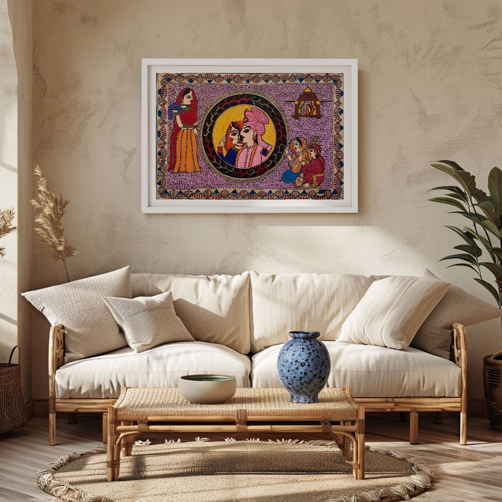 Raja Rani Madhubani Art, Madhubani Art, Madhubani Painting