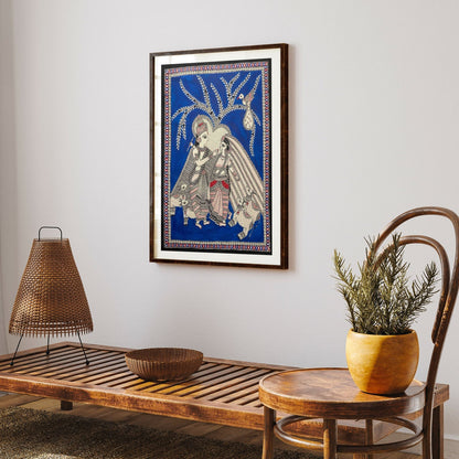 Radha Krishna, Madhubani Art, Madhubani Painting