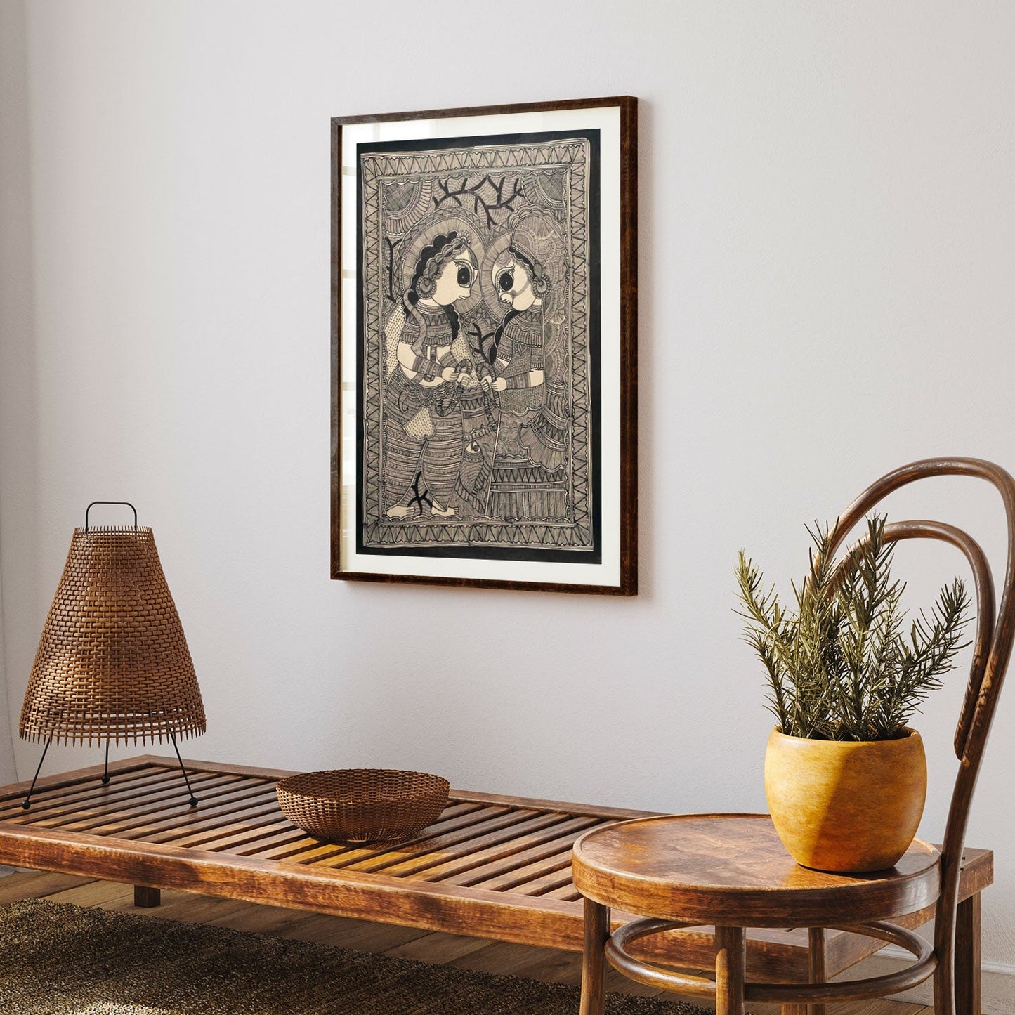 Ram Sita, Madhubani Art, Madhubani Painting