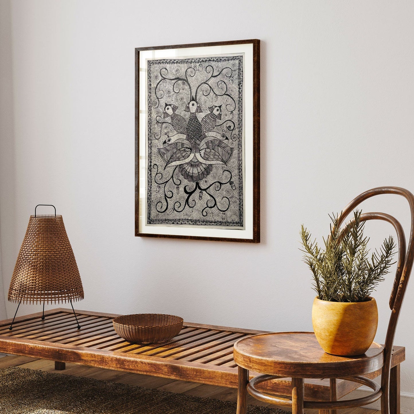 The Bird madhubani, Madhubani Art, Madhubani Painting