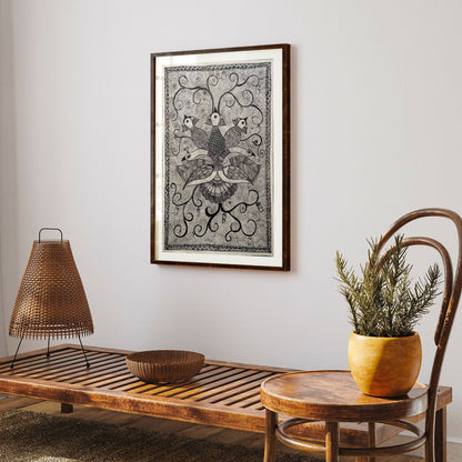 The Bird madhubani, Madhubani Art, Madhubani Painting