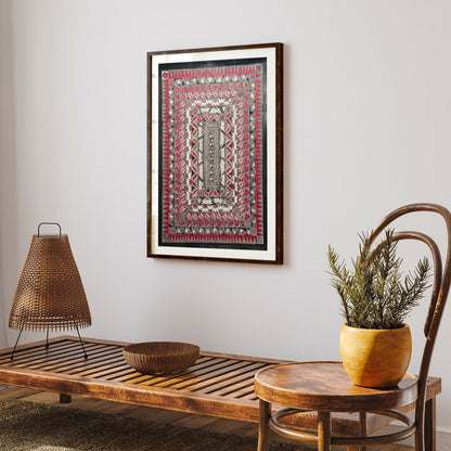 Lotus with Fish, Madhubani Art, Madhubani Painting