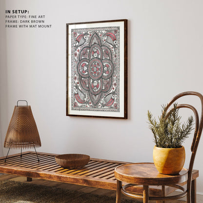 Pious like Fish Madhubani Painting